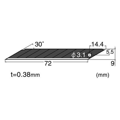 NT Cutter BA15P 30°特利黑細𠝹刀片