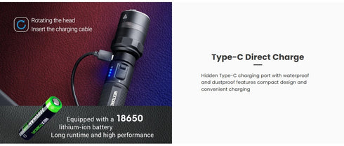 NEXTORCH P83紅藍警閃高亮手電筒