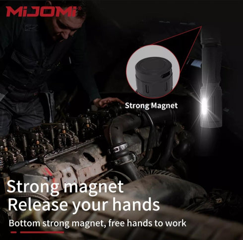 Mijomi W80聚泛雙光磁吸電筒