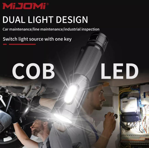 Mijomi W80聚泛雙光磁吸電筒