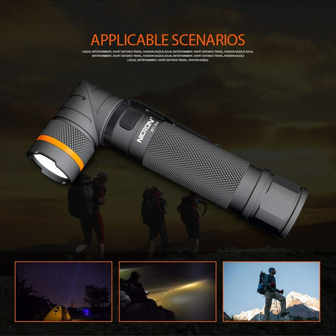 Nicron B71 Pro磁吸曲頭三色電筒