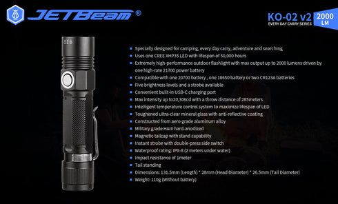 JETBeam KO-02磁吸電筒