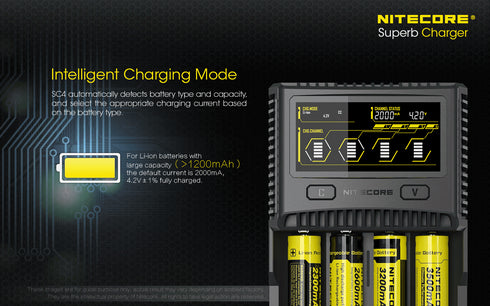Nitecore SC4四位鋰電池充電器