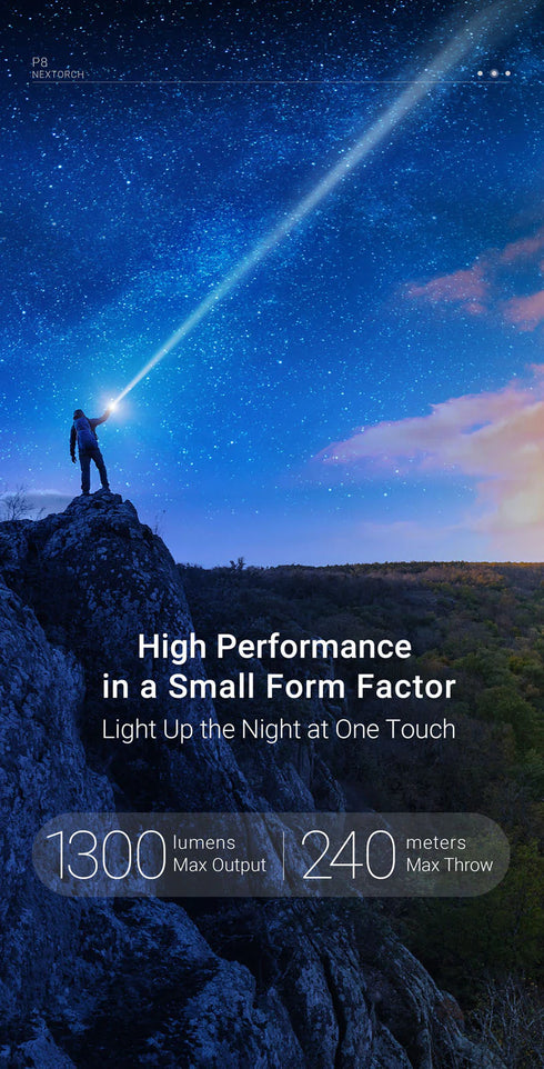 NEXTORCH P8高亮便攜EDC小手電筒升級1600流明