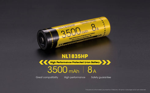 Nitecore NL1835HP 18650 3500mAh 8A高輸出鋰離子電池