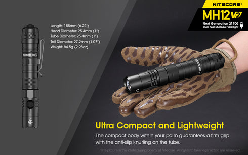 Nitecore MH12 V2日常攜帶充電電筒