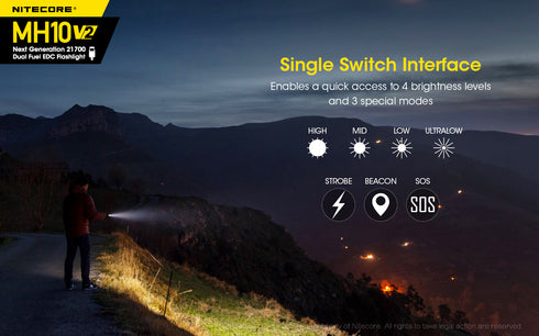 Nitecore MH10 V2日常攜帶充電電筒
