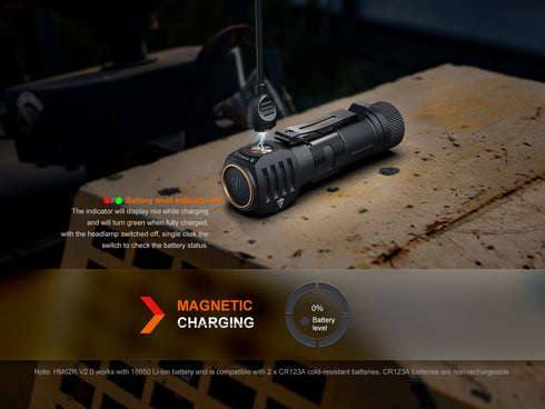 Fenix HM61R V2.0紅白雙光磁吸多用途頭燈