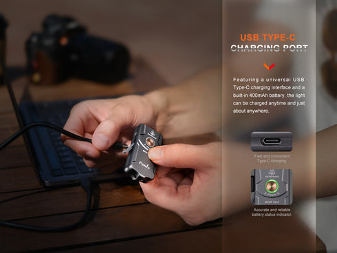 Fenix E03R V2.0全金屬匙扣電筒