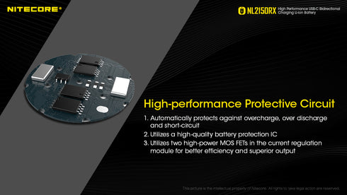 Nitecore NL2150RX 21700 5000mAh USB Type-C直充鋰離子電池