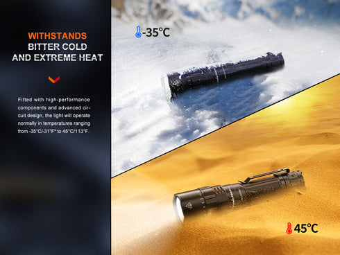 Fenix PD40R V3.0機械旋轉調光電筒