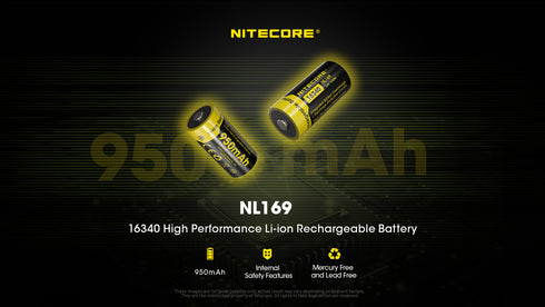 Nitecore NL169 16340 950mAh鋰離子電池