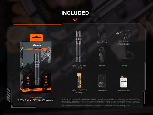 Fenix PD36R V2.0電筒