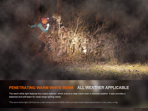 Fenix HM65R-T V2.0黃白雙光鎂合金頭燈(單手調節燈帶)