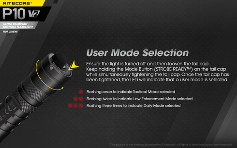 Nitecore P10 V2日常攜帶戰術電筒