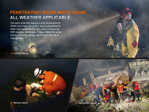 Fenix HP35R多光源高亮搜救頭燈