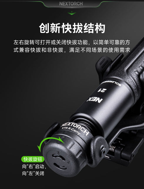 NEXTORCH V75 X-Carry NQD平台模塊化甩棍快拔套