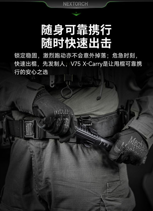 NEXTORCH V75 X-Carry NQD平台模塊化甩棍快拔套