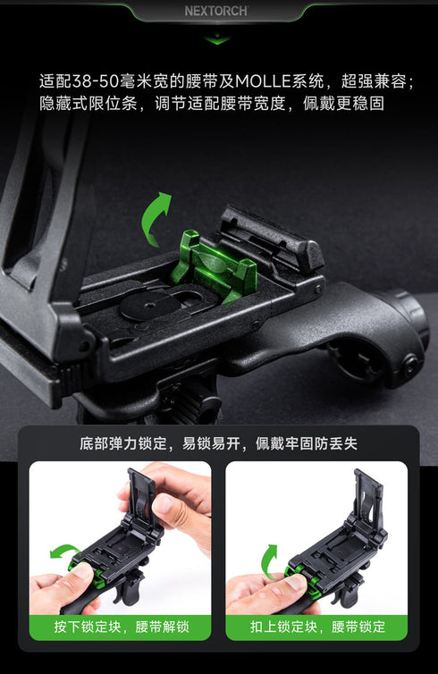 NEXTORCH V75 X-Carry NQD平台模塊化甩棍快拔套