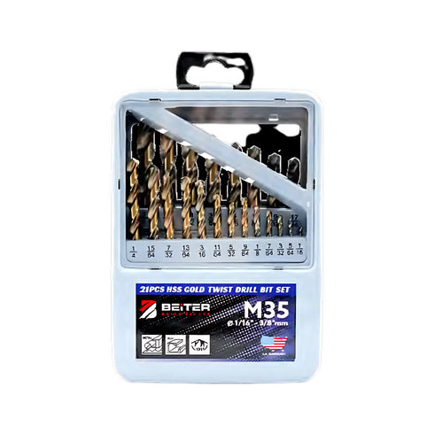 Beiter HSS M35圓柄鍍鈷鋒鋼鑽咀套裝