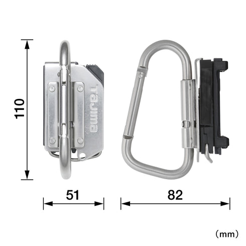 田島Tajima SFKHS-CLF快扣式不鏽鋼工具掛勾 C型(可摺疊) (連快拆扣)