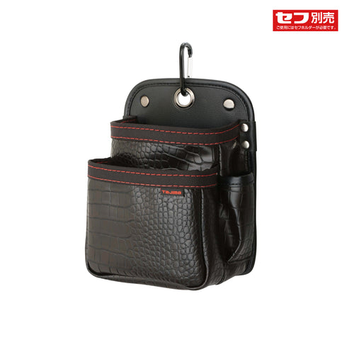 田島Tajima SFKBG-2S2H 2層快扣式鱷魚皮腰袋(小)