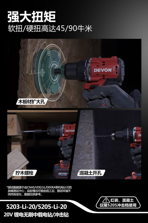 大有Devon 5203 20V鋰電無刷電批