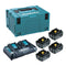 牧田Makita 198095-6 18V 6.0Ah 鋰電4粒及雙座充電器套裝