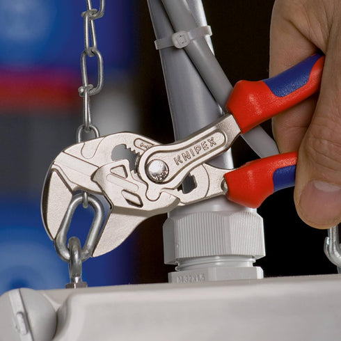 凱尼派克Knipex 86 05 150 / 180 / 250快速調較無牙厚膠柄棘輪式鍍鉻水泵鉗