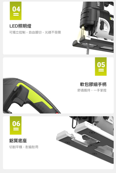 威克士Worx WU550 20V 無刷曲線鋸