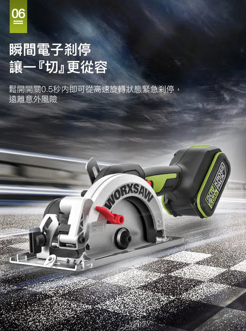 威克士Worx WU535X 20V無刷150mm電圓鋸