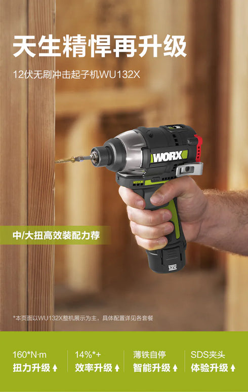威克士Worx WU132X 12V無刷智能起子機