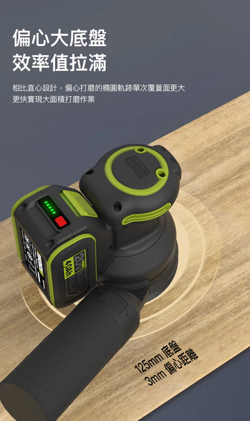 威克士Worx WU657 20V 無刷圓砂紙機