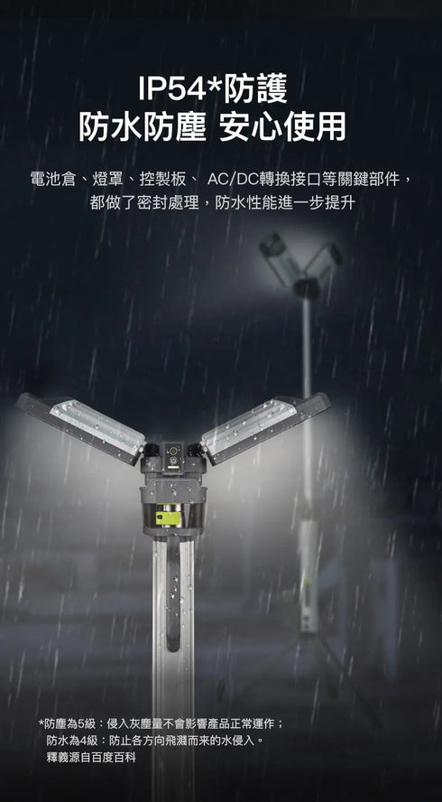 威克士Worx WU029 20V 伸縮工作照明燈