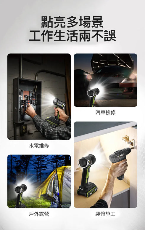 威克士Worx WU027 20V LED照明燈