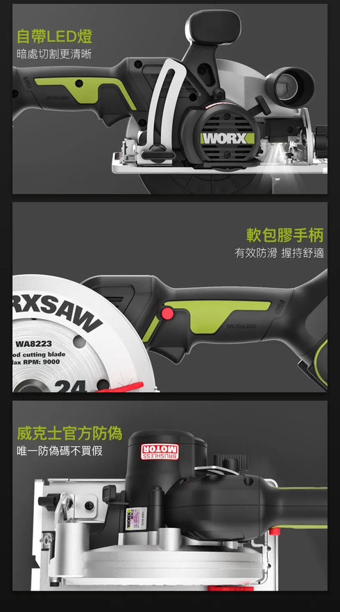 威克士Worx WU535X 20V無刷150mm電圓鋸