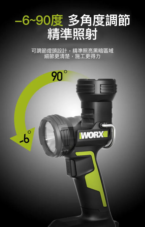 威克士Worx WU027 20V LED照明燈