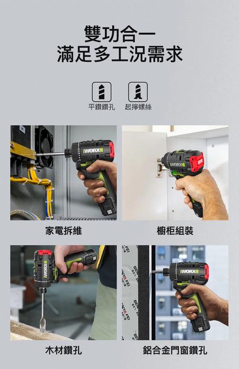 威克士Worx WU129 12V 無刷起子電鑽