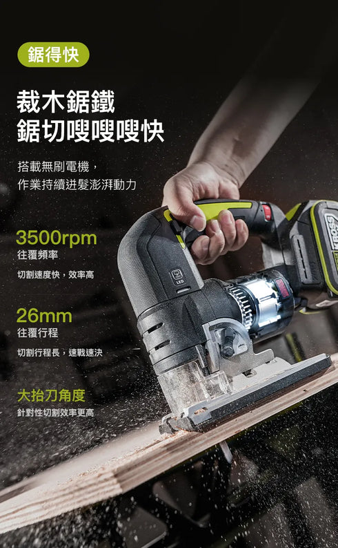 威克士Worx WU550 20V 無刷曲線鋸