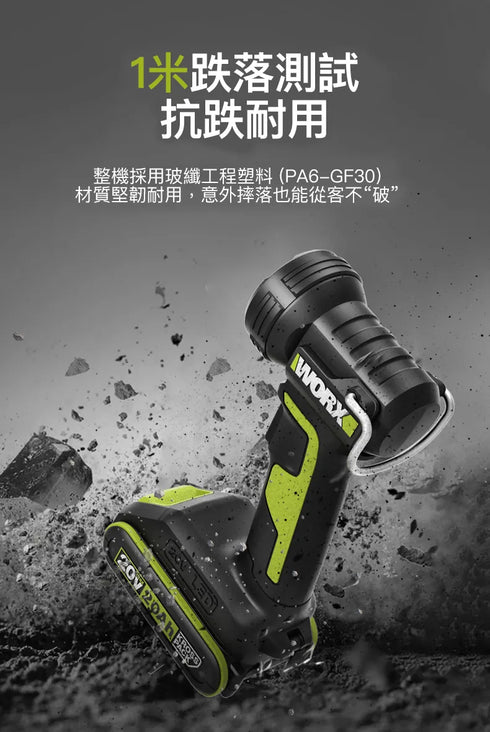 威克士Worx WU027 20V LED照明燈