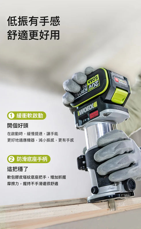 威克士Worx WU560 20V 無刷修邊機