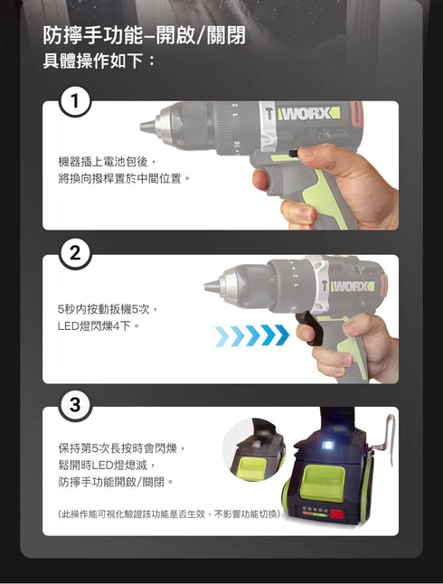 威克士Worx WU373 20V 無刷衝擊電鑽