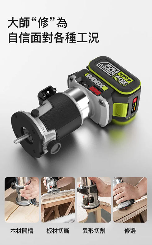 威克士Worx WU560 20V 無刷修邊機