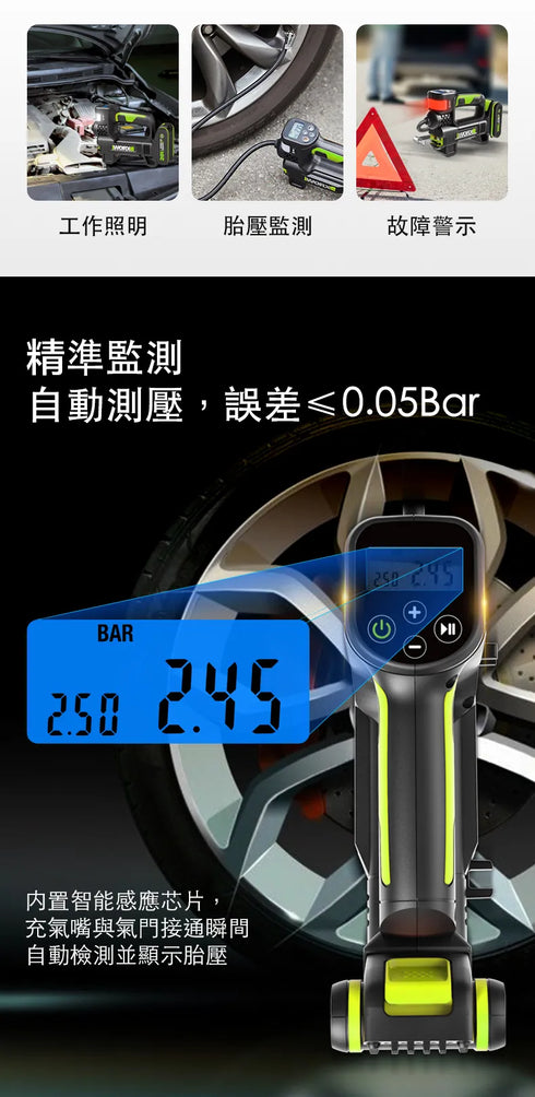 威克士Worx WU092 20V 鋰電充氣泵