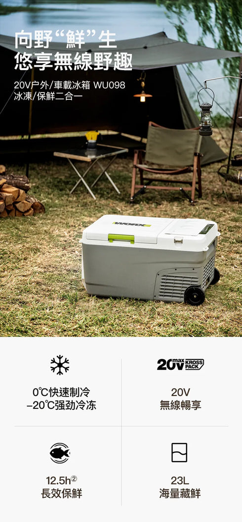 威克士Worx WU098 20V 23L流動雪櫃
