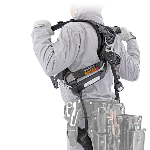 田島Tajima A1HAKR-WL8BK全身式安全帶連小型捲線式尾繩兩條 (均碼)