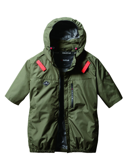 Burtle Aircraft AC2066防UV防水連帽風扇短袖外套 (腰部出風)(淨衫)(現貨發售)