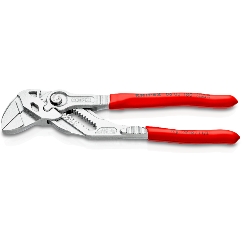 凱尼派克Knipex 86 03 150 / 180 / 250快速調較無牙膠柄棘輪式鍍鉻水泵