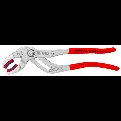 凱尼派克Knipex 81 13 250闊口快速調較膠柄水泵鉗(連膠咀)
