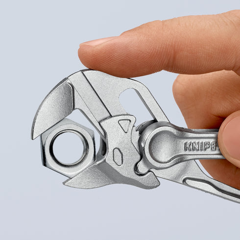 凱尼派克Knipex 86 04 100 4"迷你快速調較棘輪式鍍鉻水泵鉗